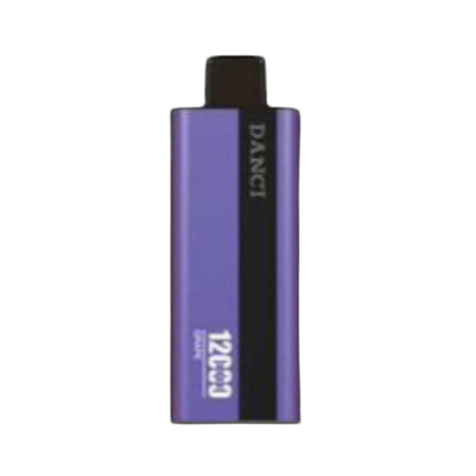 Danci Ultra 12K Grape disposable vape pen showing purple grape flavor design and sleek shape for easy use