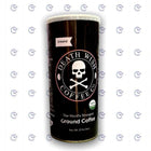 Death Wish Coffee imported Arabica beans in a 250g package, featuring bold branding and rich, dark roasted coffee grounds.