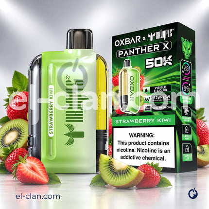 Dr vapes Oxbar 50k Strawberry Kiwi Ice Disposable فراوله كيوي ساقع