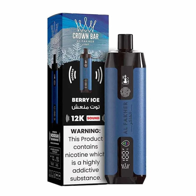 Crown Bar Alfakher Sound 12K Berry Ice Disposable توت ساقع