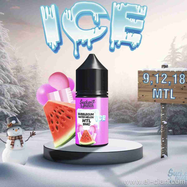 Sucker Punch Bubblegum Watermelon Ice لبان بطيخ ساقع