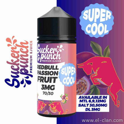 Sucker Punch Red Bull Passion Fruit Super Cool مشروب طاقه باشون فروت ساقع جدا