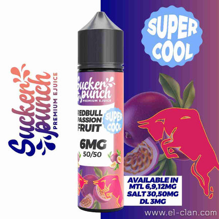 Sucker Punch Red Bull Passion Fruit Super Cool مشروب طاقه باشون فروت ساقع جدا