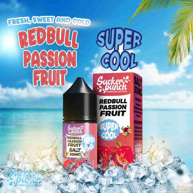 Sucker Punch SaltNic Red Bull Passion Fruit Super Cool Energy Drink 