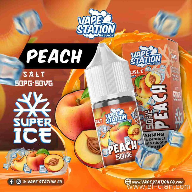Vape Station Super Ice SaltNic Peach