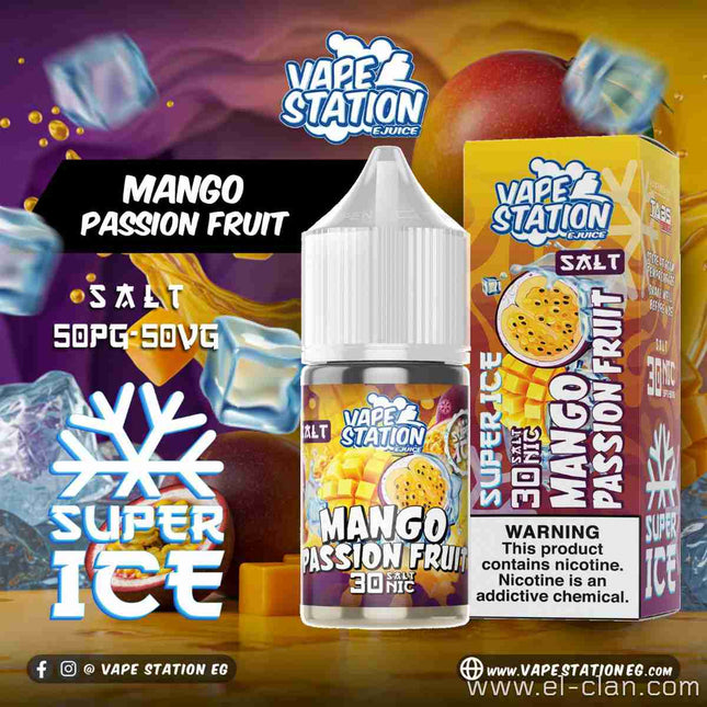Vape Station Super Ice SaltNic Mango Passion Fruit مانجو باشون فروت ساقع