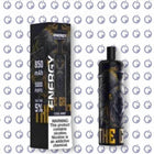 Energy Disposable Cool Mint vape in black with sleek design, featuring a slim, portable shape for easy use.