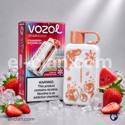 Vozol Star 40K Super Cool Strawberry Watermelon Disposable فراوله بطيخ ساقع