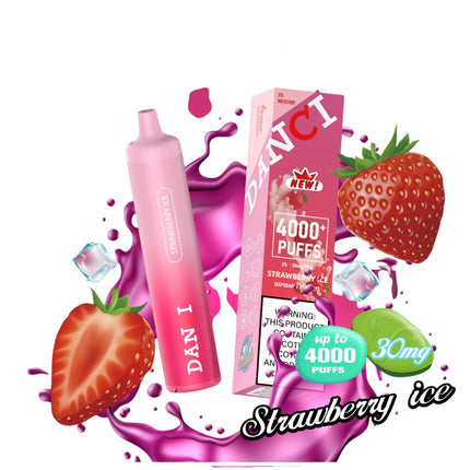 Danci 4K Strawberry Ice Disposable فراوله ساقع