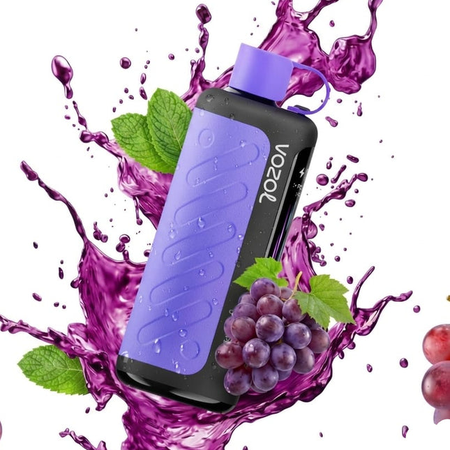 سجائر فيب Vozol Gear Hookah 40k نكهة عنب ونعناع، منتج ديسبوسبل مصنوع من علامة Vozol، يظهر في الصورة.