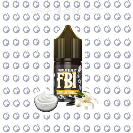 FBI SaltNic Tobacco Vanilla Custard توباكو فانيليا كاستر - FBI E-Juice -  الكلان فيب el-clan.