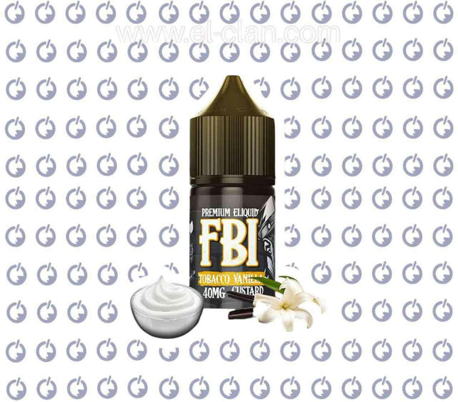 FBI SaltNic Tobacco Vanilla Custard توباكو فانيليا كاستر - FBI E-Juice -  الكلان فيب el-clan.