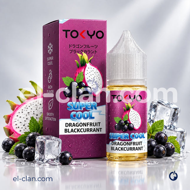 Tokyo SaltNic Super Cool Dragon Fruit Blackcurrant دراجون فروت عنب ساقع