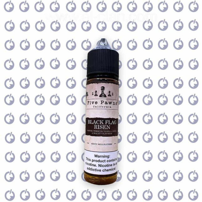 سائل فيب من Five Pawns بلاك فلاج ريزن بنكهة التبغ والفانيلا، عبوة 60 مل بنكهة غنية وعبوة أنيقة