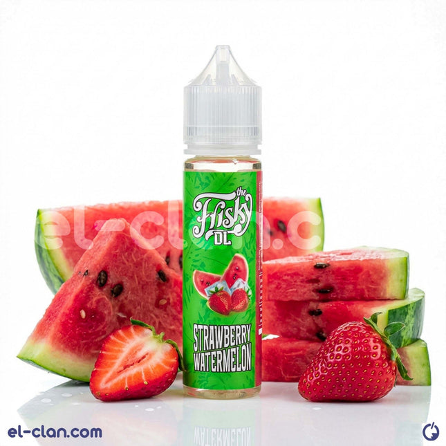 خليط فيب فراولة بطيخ ساقع من علامة Frisky E-Juice، عبوة 60 مل مع نيكوتين 3 ملغ، سائل ليكويد محلي بنكهة منعشة.