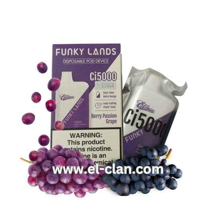 Funky Lands 5K Berry Passion Grape بيرى باشون عنب - Funky Lands -  الكلان فيب el-clan.