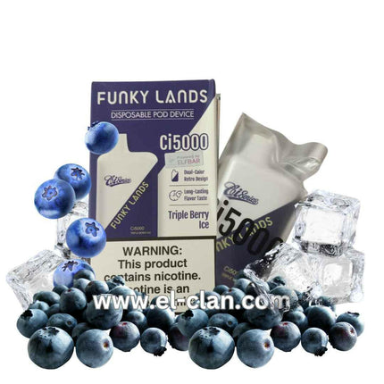 Funky Lands 5K Triple Berry Ice تريبل توت ساقع - Funky Lands -  الكلان فيب el-clan.