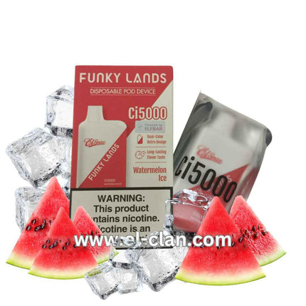 Funky Lands 5K Watermelon Ice بطيخ ساقع - Funky Lands -  الكلان فيب el-clan.