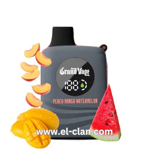 Grand Bar 10K Peach Mango Watermelon disposable خوخ مانجو بطيخ - الكلان فيب.