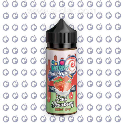 Horny Bubblegum Sour Strawberry لبان فراوله - Horny Flava -  الكلان فيب el-clan.