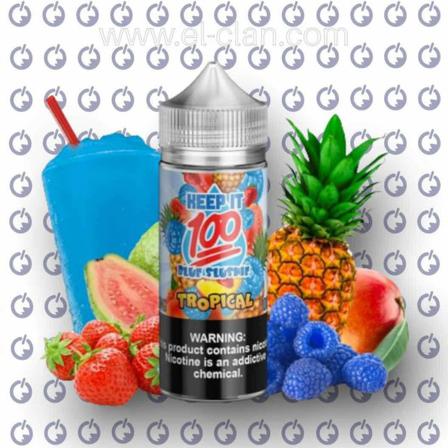 Keep it 100 Blue Slushie Tropical  توت كوكتيل⁩⁩⁩⁩ - Keep it 100 -  الكلان فيب el-clan.