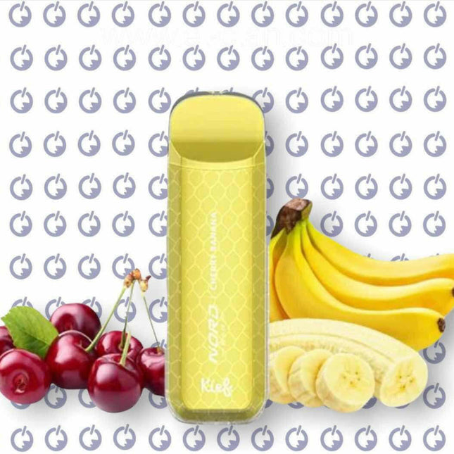 KIEF NORD BAR Cherry Banana disposable نورد بار شيري موز - Xtra Flavors -  الكلان فيب el-clan.