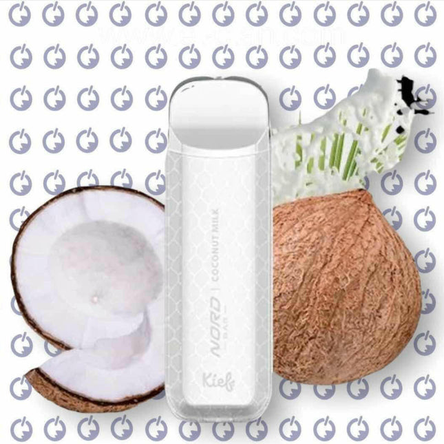 KIEF NORD BAR Coconut Milk disposable نورد بار جوزهند حليب - Xtra Flavors -  الكلان فيب el-clan.