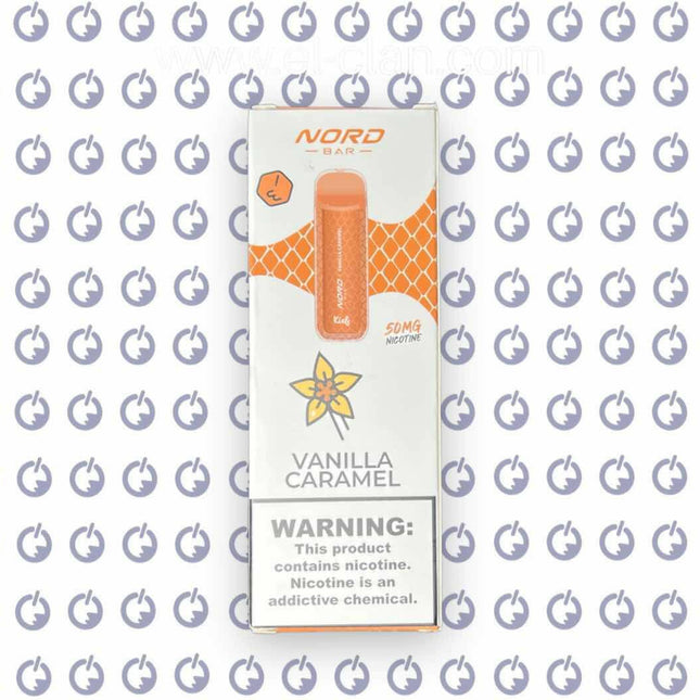 KIEF NORD BAR Vanilla Caramel disposable نورد بار كراميل فانيلا - Xtra Flavors -  الكلان فيب el-clan.