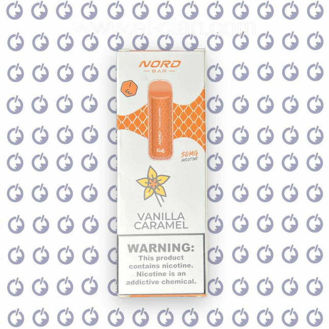 KIEF NORD BAR Vanilla Caramel disposable نورد بار كراميل فانيلا - Xtra Flavors -  الكلان فيب el-clan.