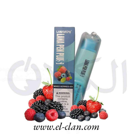 Lana Pen Plus Mixed Berries Ice ميكس توت ساقع - Lana Vape Disposiable -  الكلان فيب el-clan.