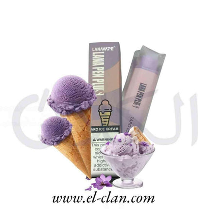 Lana Pen Plus Taro Ice Cream ايس كريم - Lana Vape Disposiable -  الكلان فيب el-clan.