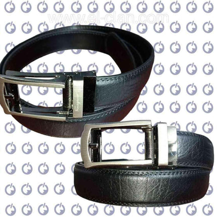 Leather Belt حزام جلد طبيعي رجالى - Men's belt -  الكلان فيب el-clan.