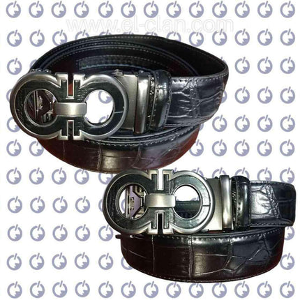 Leather Belt حزام جلد طبيعي رجالى - Men's belt -  الكلان فيب el-clan.