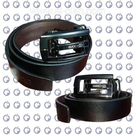 Leather Belt حزام جلد طبيعي رجالى - Men's belt -  الكلان فيب el-clan.