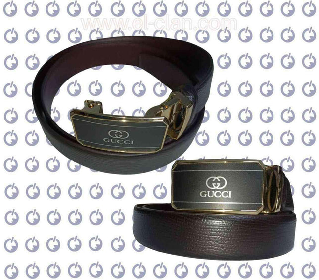 Leather Belt حزام جلد طبيعي رجالى - Men's belt -  الكلان فيب el-clan.