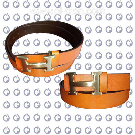 Leather Belt حزام جلد طبيعي رجالى - Men's belt -  الكلان فيب el-clan.