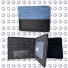 Blue and black Lee Wallets for Men, stylish men's fashion wallet with multiple card slots and a sleek design.