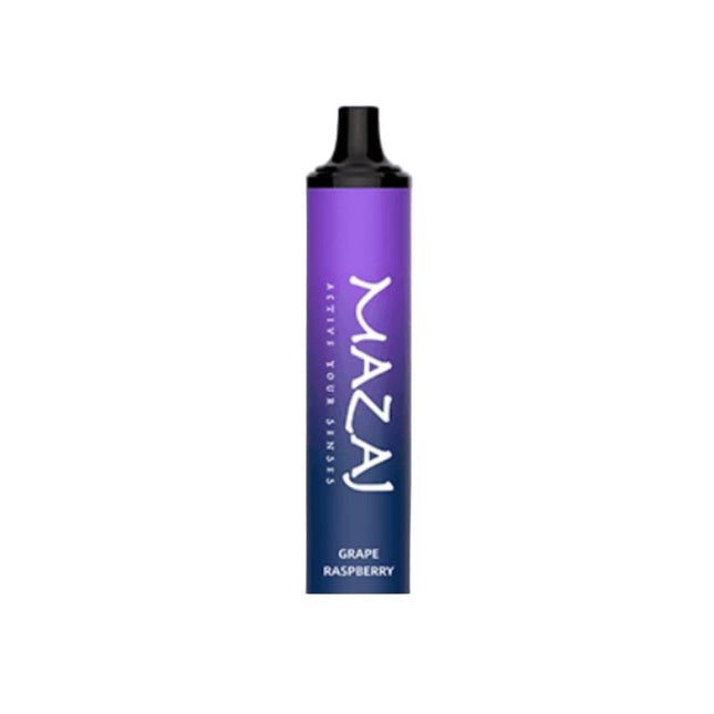Mazaj Diamond 5K Grape Raspberry disposable vape pen with 5000 puffs, salt nicotine, in a sleek design.
