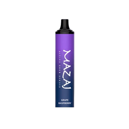 Mazaj Titan 4K disposable vape with grape and raspberry flavor, featuring 4000puffs and 50mg salt nic.