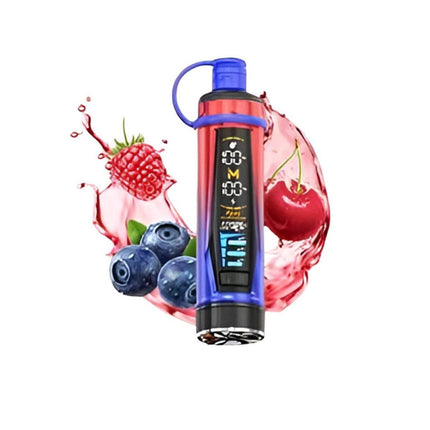 Mosmo Storm GT 35K Blue Razz Cherry disposable vape in blue and red packaging with puffs and salt nicotine.