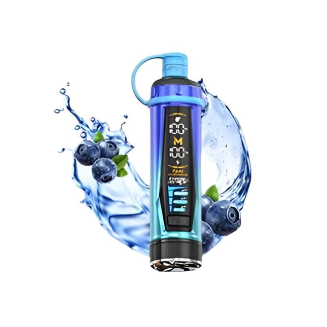 Mosmo Storm GT 35K Blueberry disposable vape device with 35,000 puffs, featuring a blue blueberry flavor and salt nicotine.