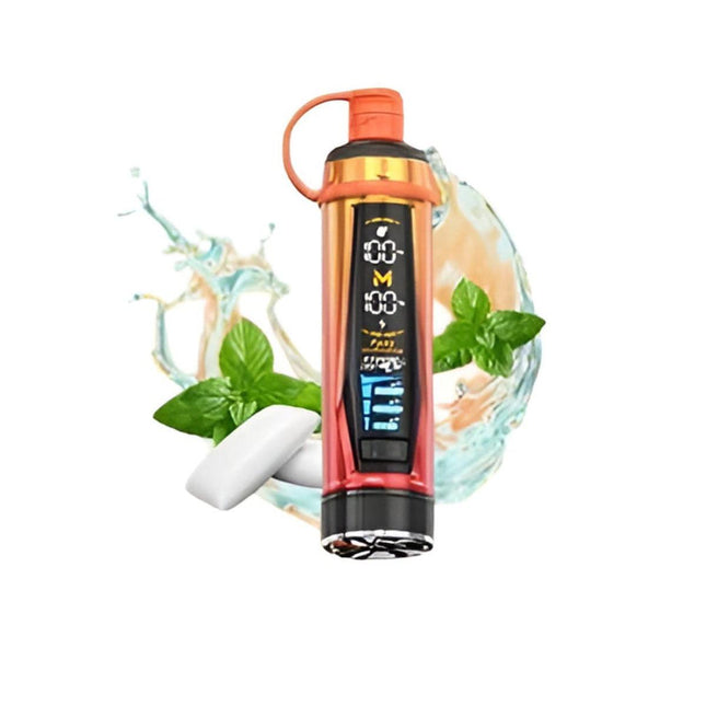 Mosmo Storm GT 35K Gum Mint disposable vape pen with 35,000 puffs and 30ml salt nicotine, featuring mint flavor.