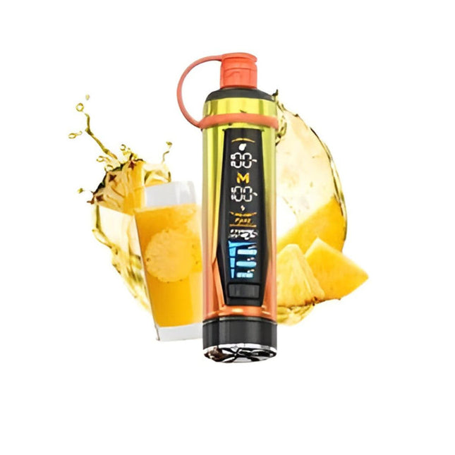 Mosmo Storm GT 35K Pineapple Fantasy disposable vape with pineapple flavor, 35,000 puffs, salt nic, sleek design.