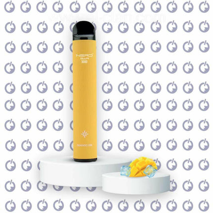 Puff EGY Nerd Bar Mango Ice disposable vape pen showing mango ice flavor and sleek design with 3000 puffs.