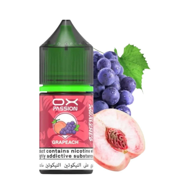 OX Passion SaltNic Grapeach عنب خوخ