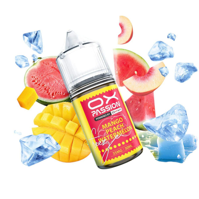 OX Passion SaltNic Super Cool Mango Peach Watermelon مانجو خوخ بطيخ ساقع