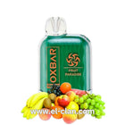 Oxbar G8k Fruit Paradise disposable vape with vibrant fruit design, 8000 puffs, Salt Nic, in a colorful, sleek device.