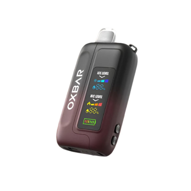 Oxbar Ice Nic 35k Cola Ice disposable vape device with cola flavor and salt nicotine, designed for 35,000 puffs.