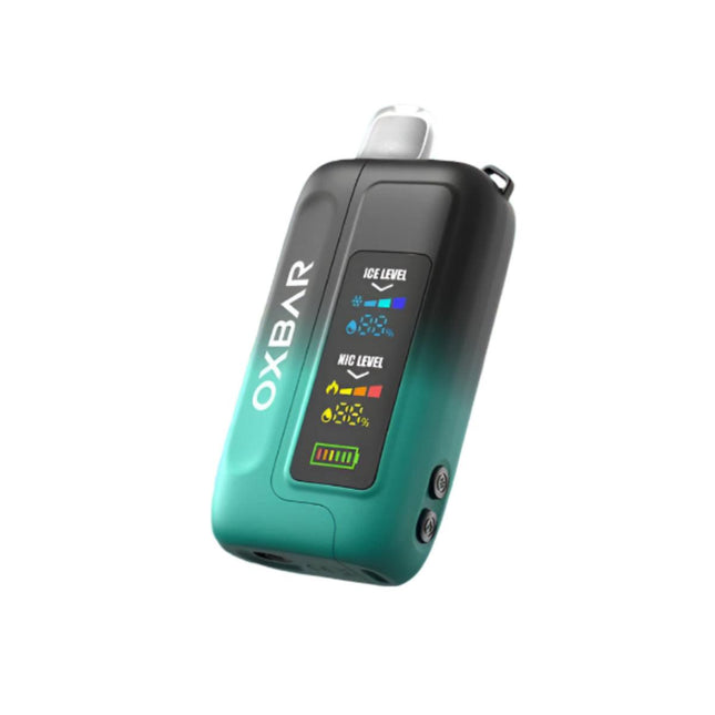 Oxbar Ice Nic 35K Cool Mint disposable vape in sleek design, featuring mint flavor and nicotine salt for a smooth vaping experience.
