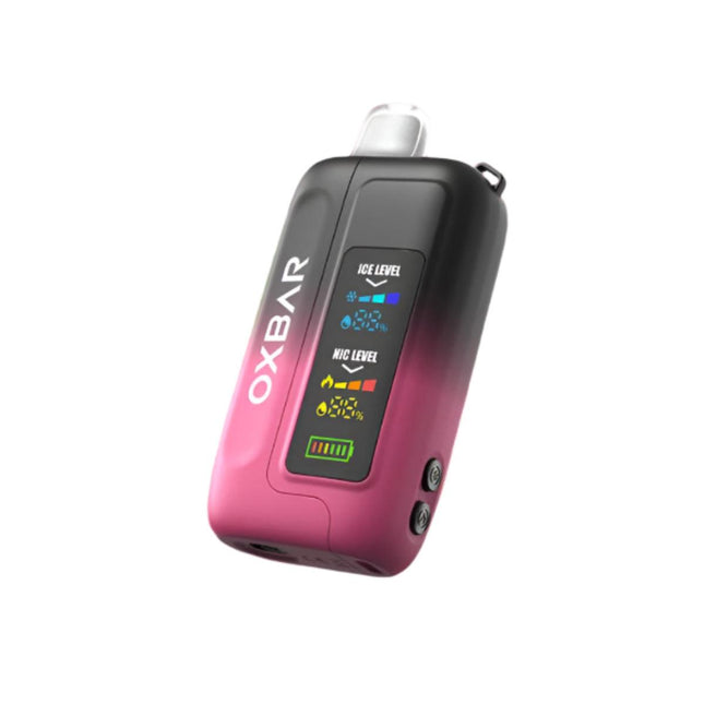Oxbar Ice Nic 35k Strawberry Watermelon disposable vape with strawberry and watermelon flavor, designed for easy use and portability.